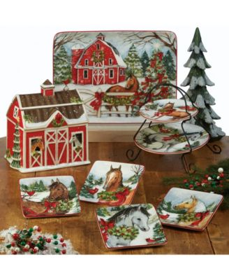 Certified International Christmas On The Farm Dinnerware Collection In Multi