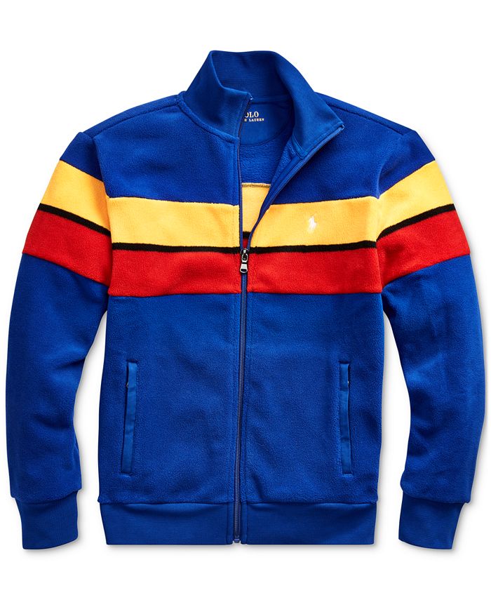 Polo Ralph Lauren Big Boys Striped Fleece Jacket, Created for Macy's