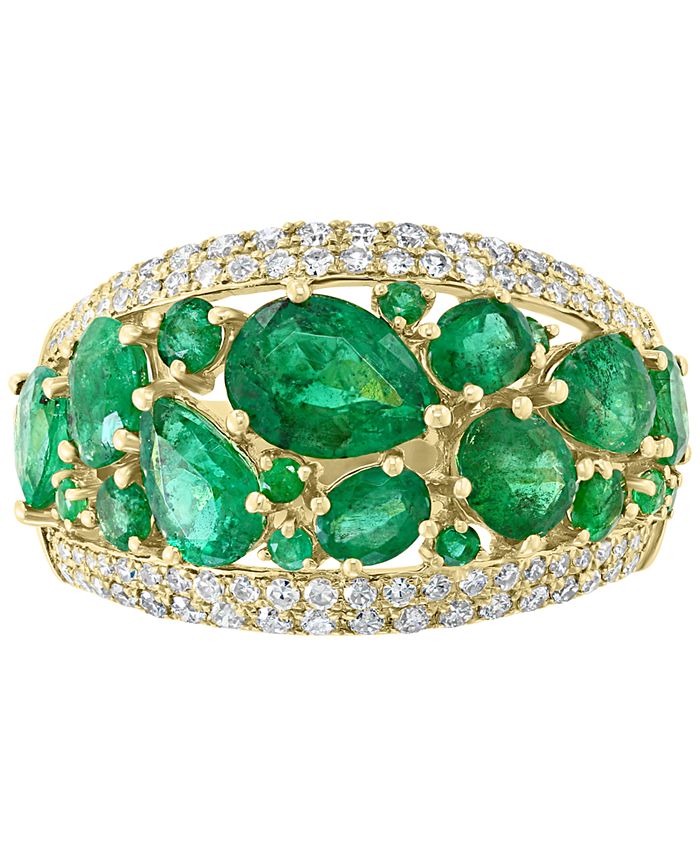EFFY Collection EFFY® Emerald (3-1/10 ct. t.w.) & Diamond (3/8 ct. t.w ...