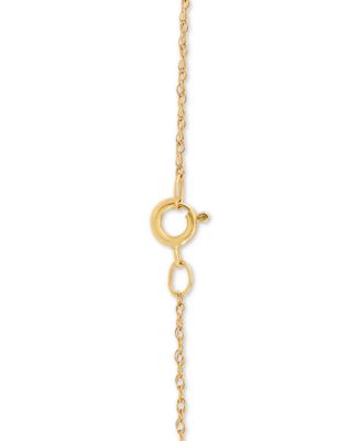 Cubic Zirconia Cross 18" Pendant Necklace in 14k Gold