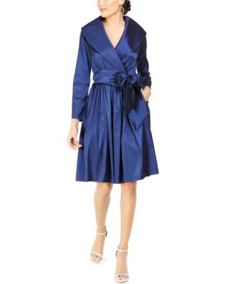 Tahari ASL - Portrait-Collar Wrap Dress
