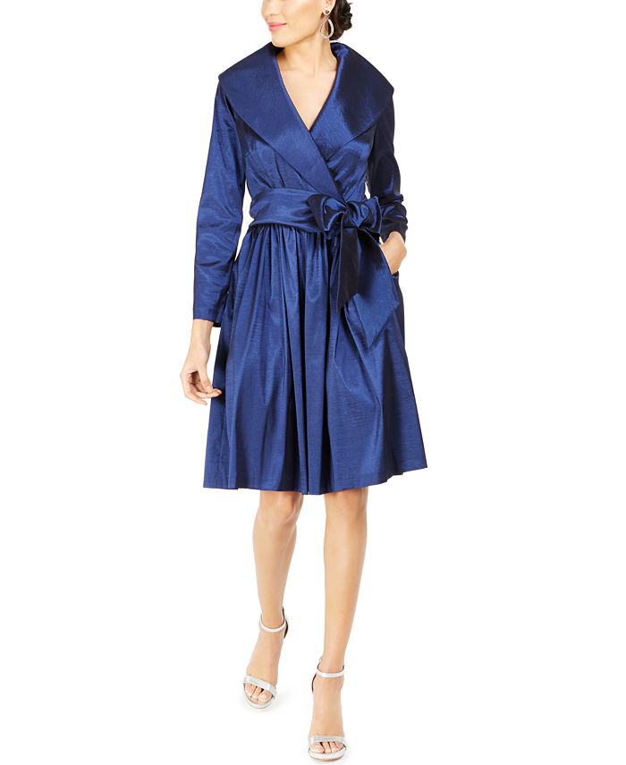 Tahari portrait collar online dress