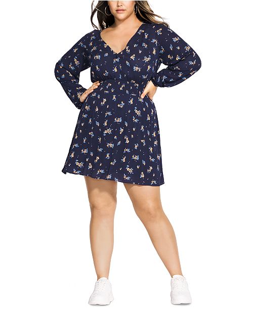 City Chic Trendy Plus Size Young Floral Dress Reviews Dresses
