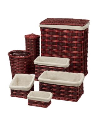 Honey Can Do 7-Piece Wicker Hamper & Basket Set