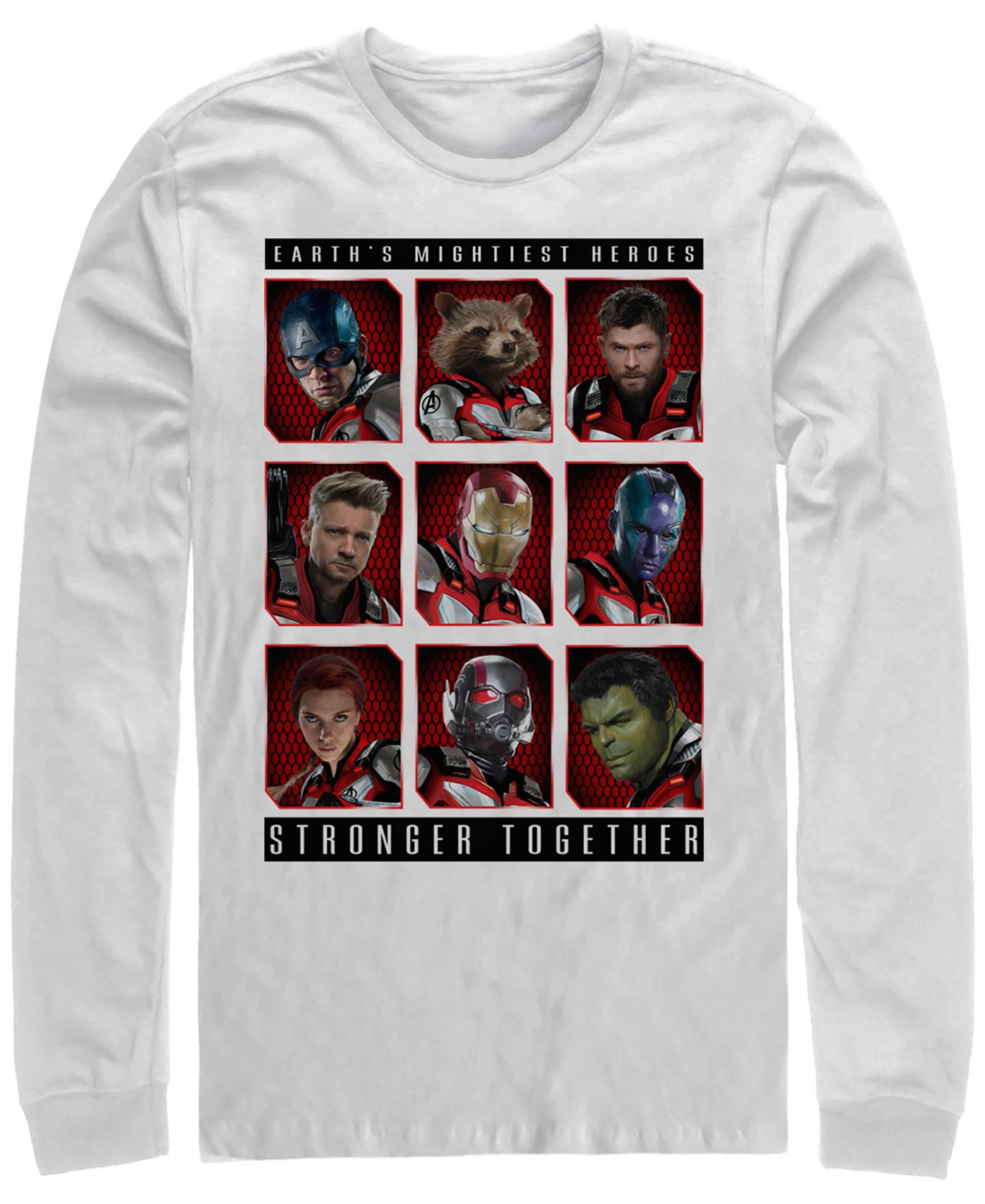 Мужская футболка Fifth Sun Marvel Avengers Endgame Earth's Mightiest Heroes, Long Sleeve, цвет: Белый — фото 1