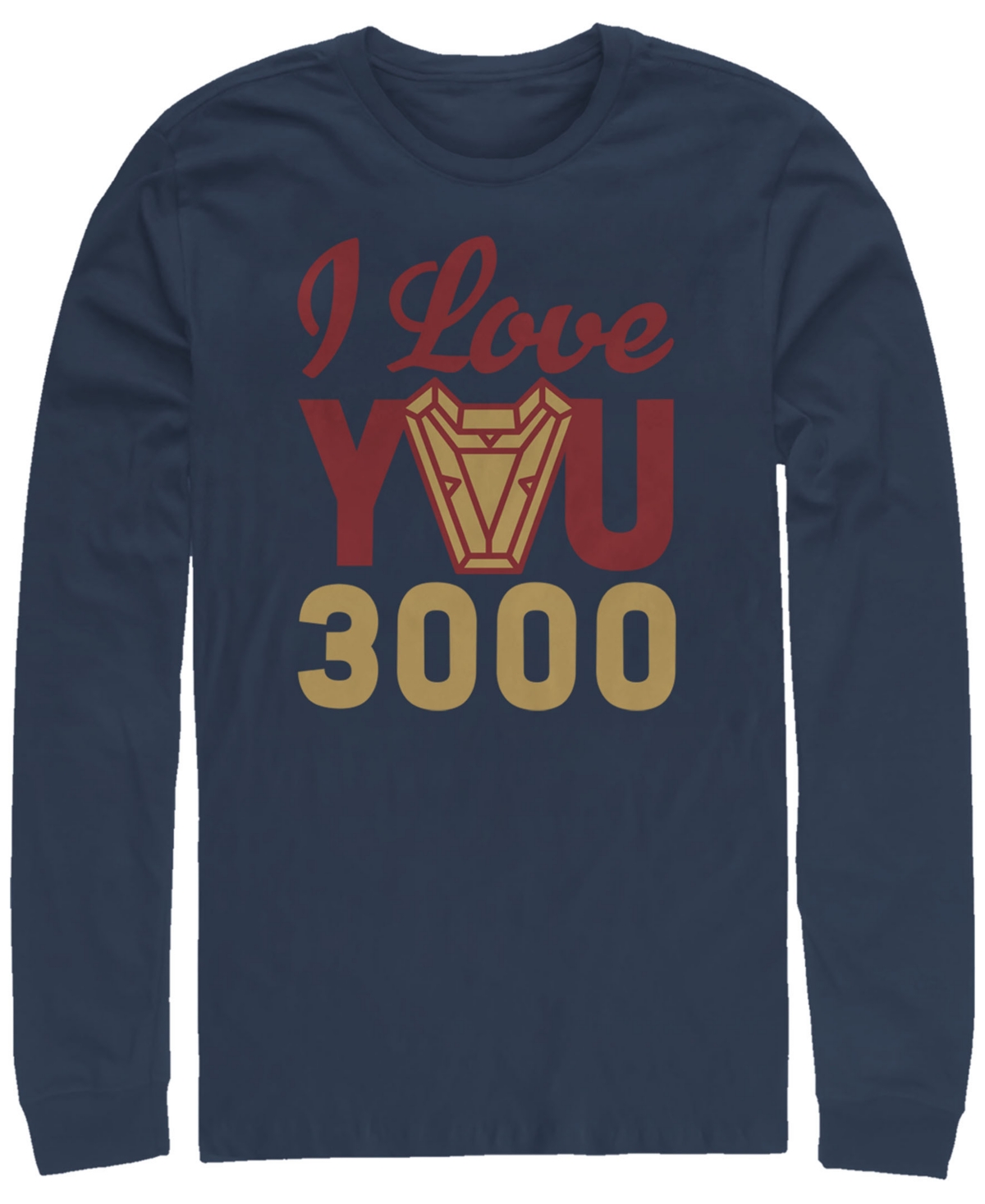 Fifth Sun Marvel Men's Avengers Endgame I Love You 300 Arc Reactor, Long Sleeve T-shirt