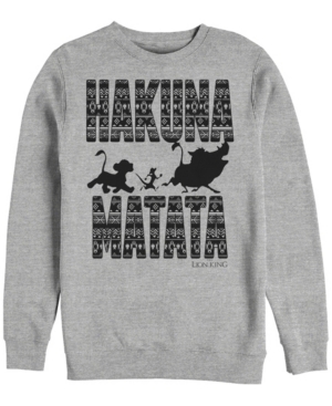 Disney Men's Lion King Hakuna Matata Crewneck Fleece