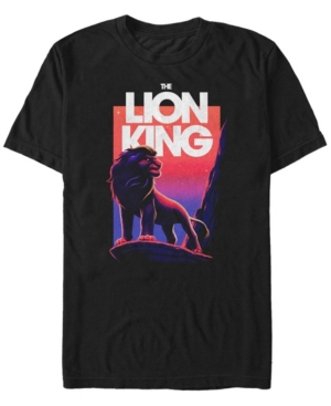 Disney Men's Lion King Simba Sunset Gradient Short Sleeve T-Shirt