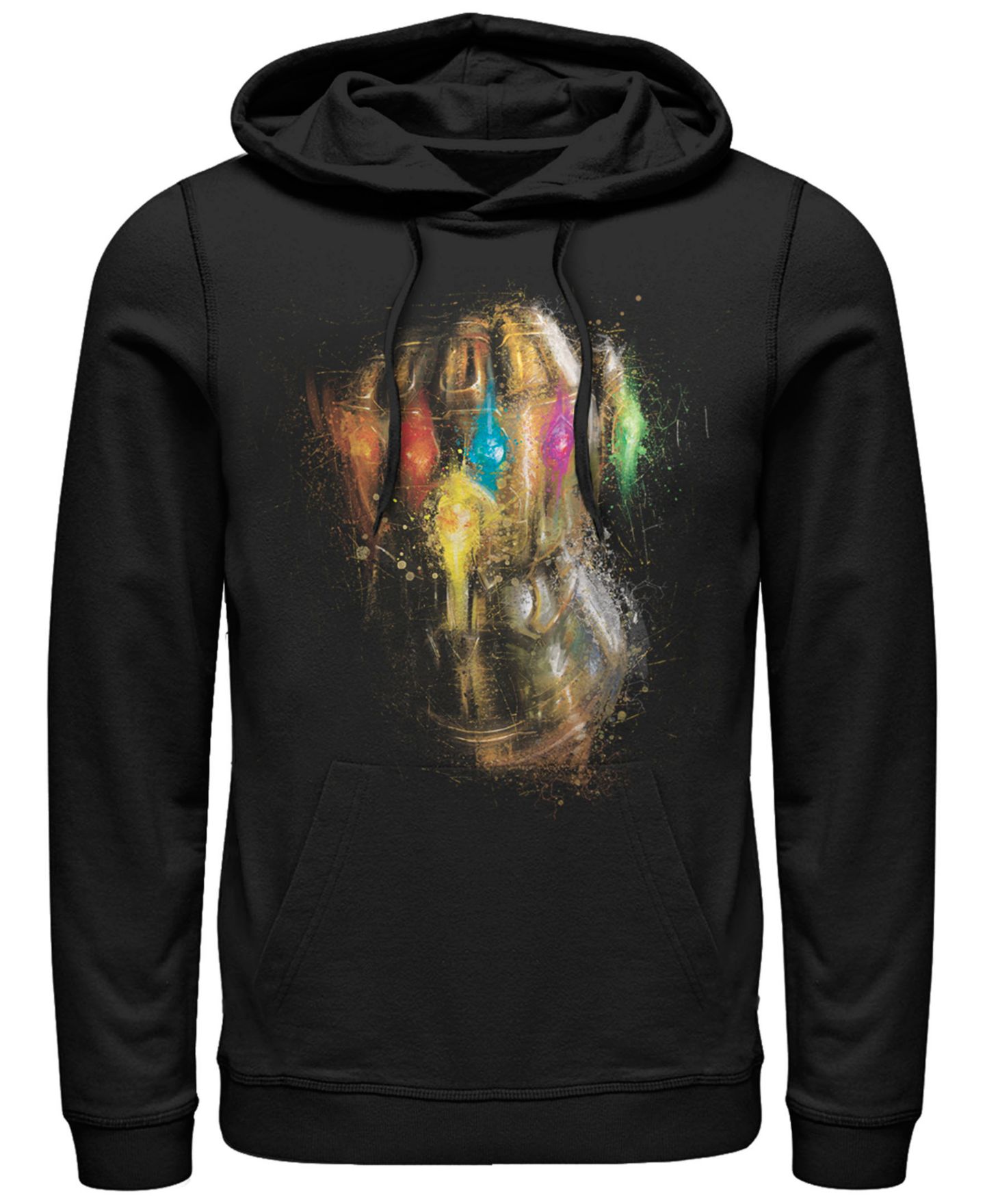 Мужское худи Fifth Sun Marvel Avengers Endgame Painted Thanos Gauntlet, Pullover, цвет: Чёрный — фото 1