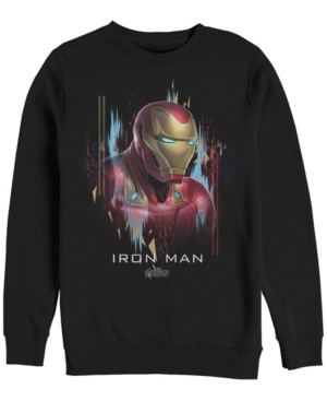 Marvel Men's Avengers Endgame Iron Man Side View Portrait Crewneck Fleece