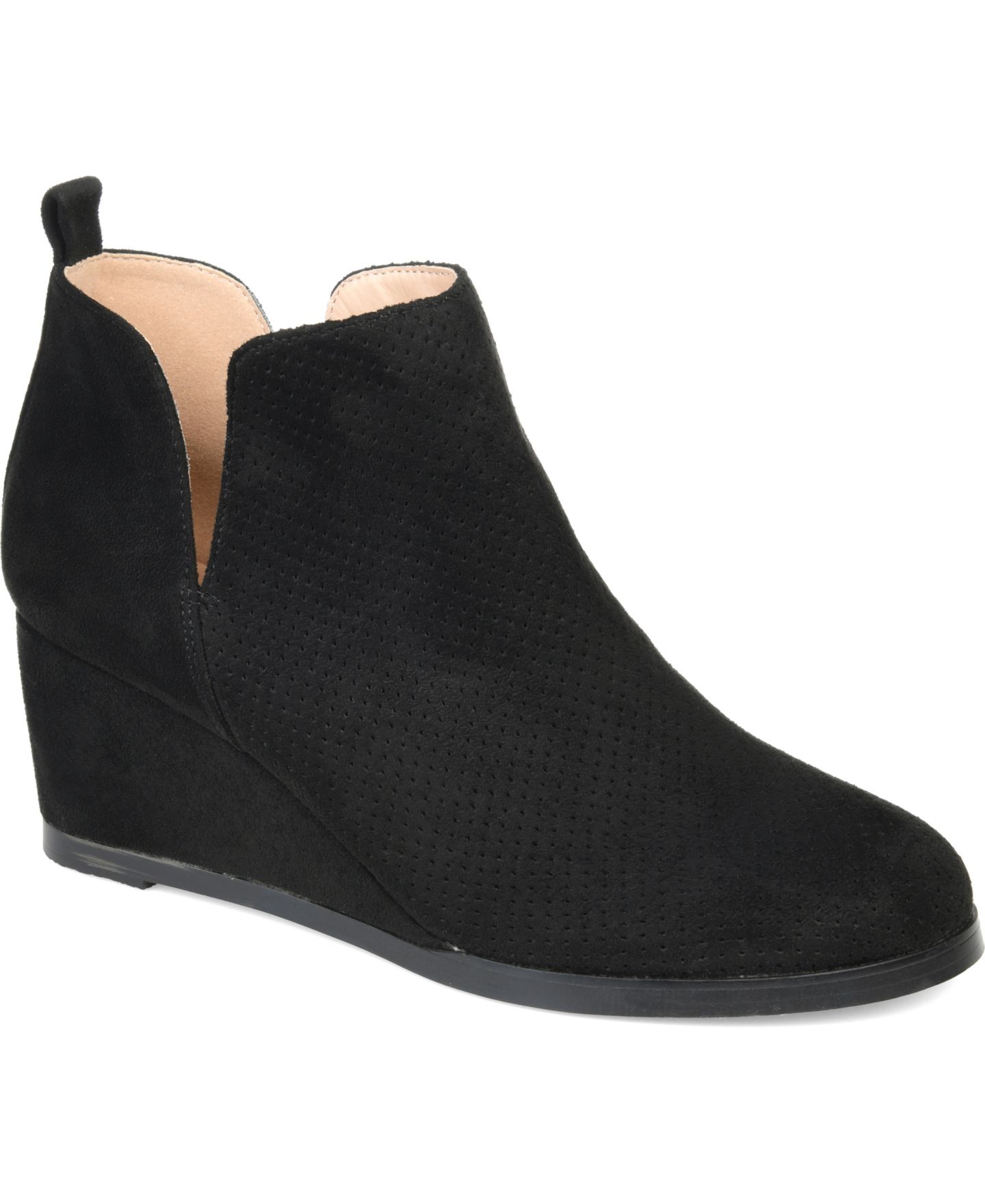 Женские ботинки Journee Collection Mylee Pull On Wedge Booties, цвет: Чёрный, вариант 1 — фото 1
