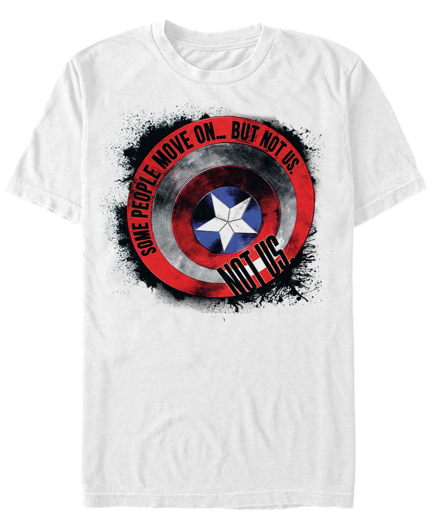 Мужская футболка Fifth Sun Marvel Avengers Endgame Captain America Ink Shield, Short Sleeve, цвет: Белый — фото 1