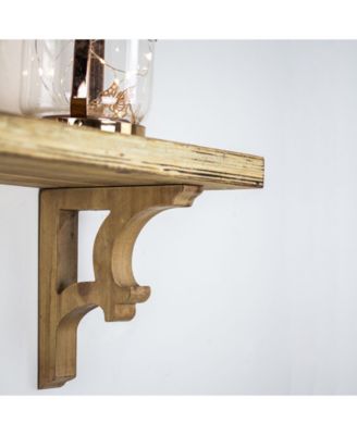 American Art Decor Wood Corbels Shelf Brackets, Set of 2