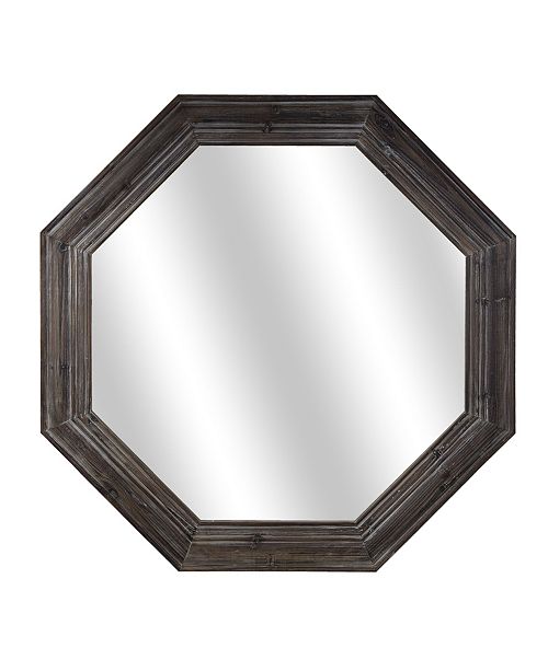 Crystal Art Gallery American Art Decor Octagon Wood Framed Mirror