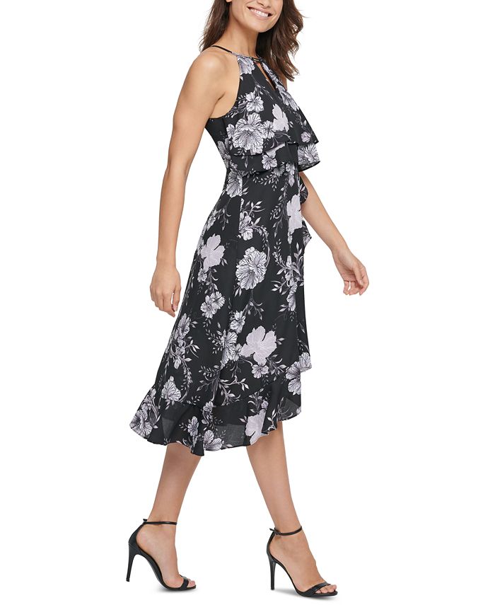 kensie Ruffled Popover Midi Dress & Reviews - Dresses - Women - Macy's