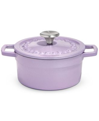Martha Stewart Collection - 2-Qt. Heart Embossed Enameled Cast Iron Dutch Oven
