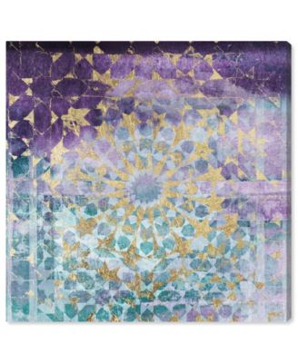 Viridian Violet Mandala Canvas Art - 20" x 20" x 1.5"