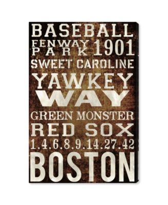 Boston Red Sox Canvas Art - 36" x 24" x 1.5"