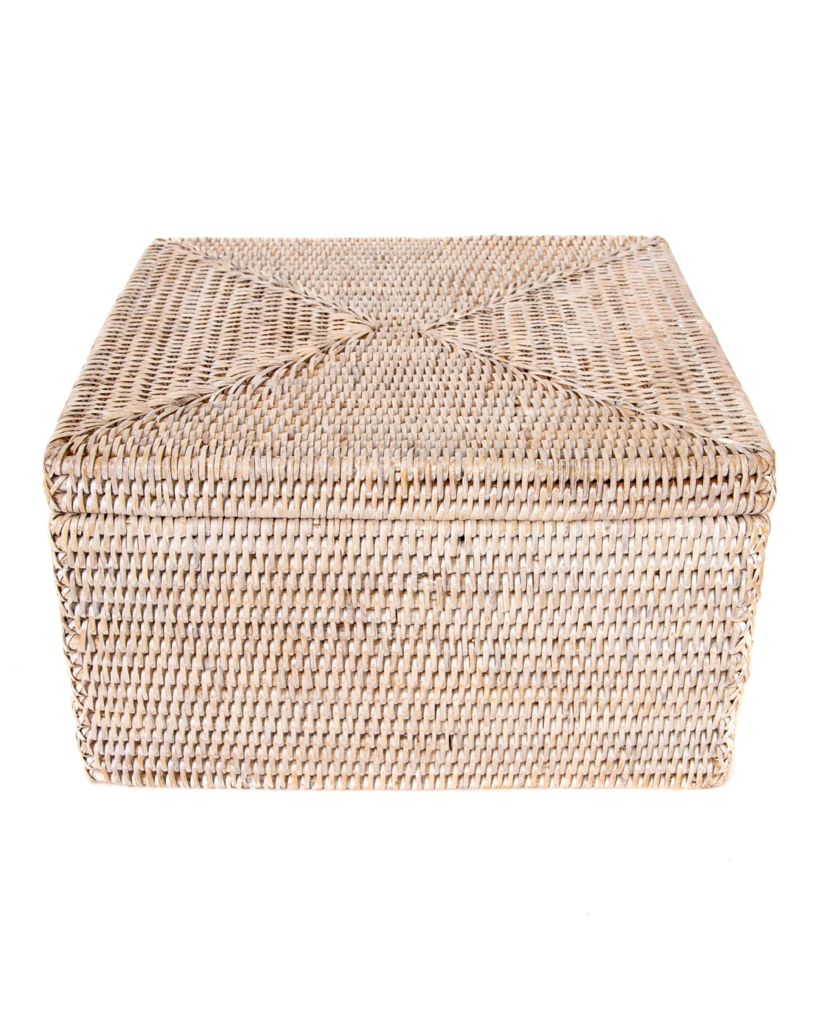 Artifacts Trading Company Artifacts Rattan Storage Box With Lid Letter File In Off-white