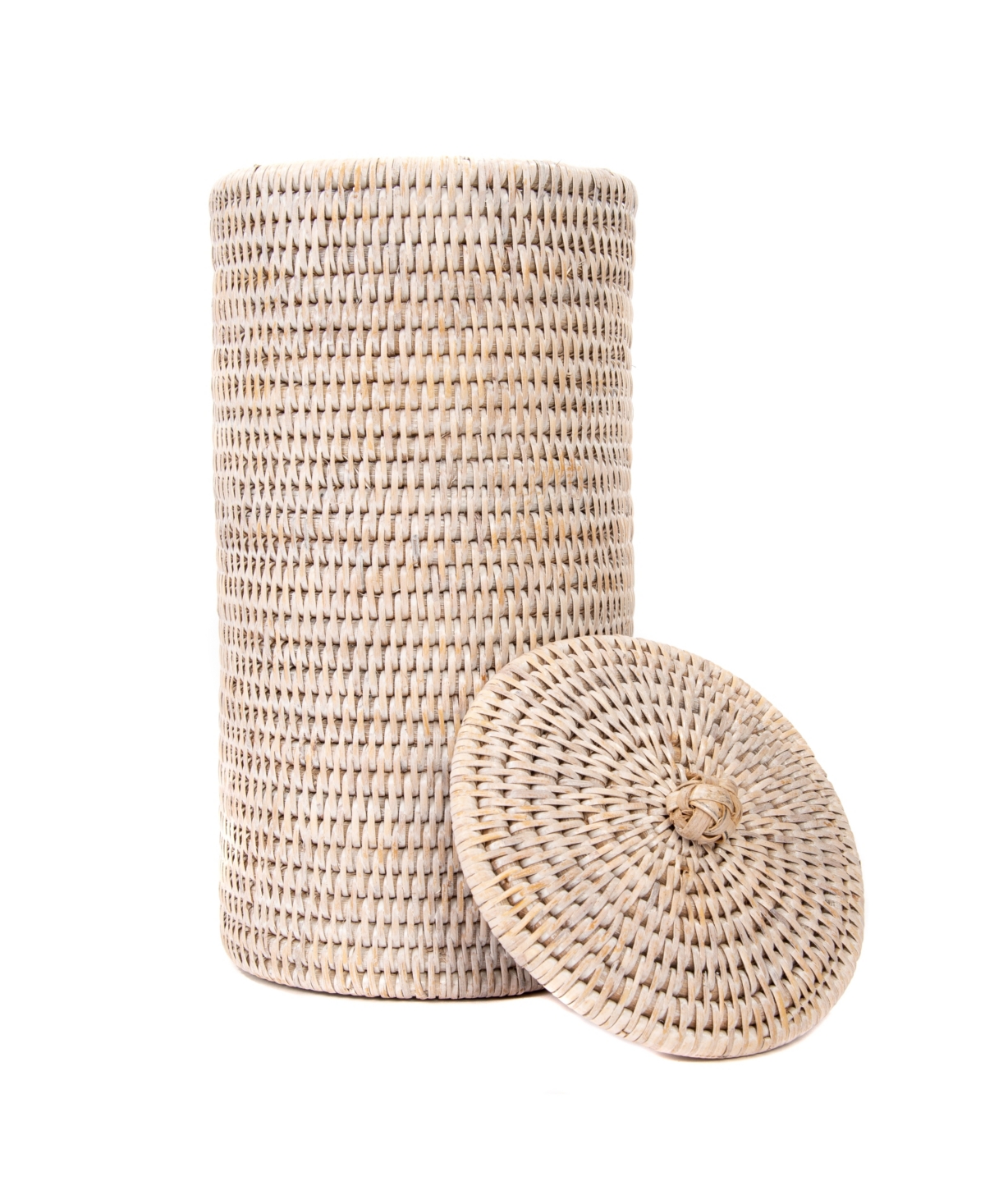 Artifacts Rattan Double Toilet Roll Holder - Off-White