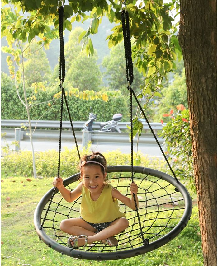 PawsMark Round Net Tree Swing with Hanging Ropes - Macy's
