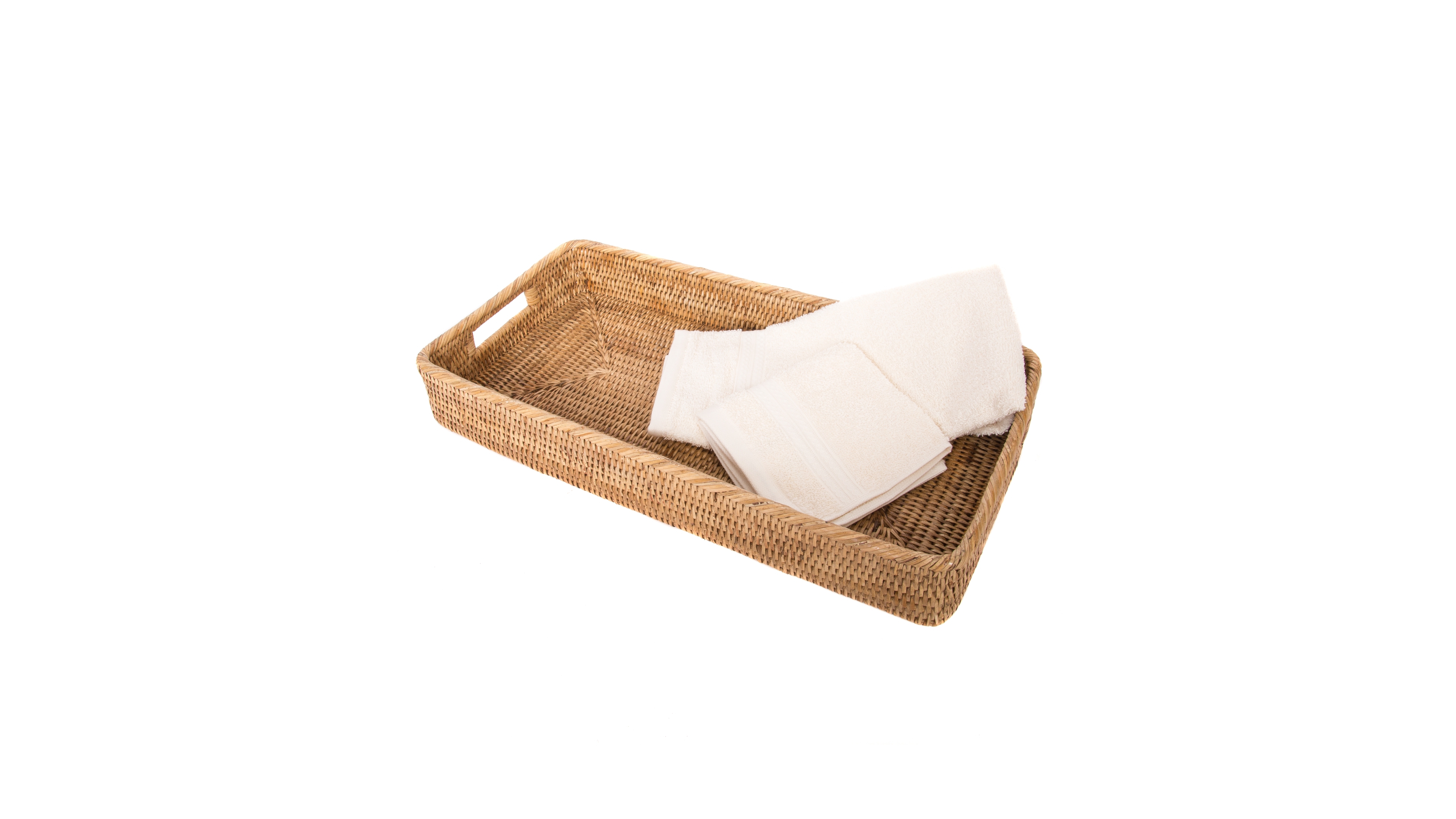 Artifacts Trading Company Artifacts Rattan Rectangular Tray with Rounded Corners