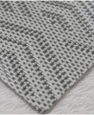  Diamond Woven Textilene Waterproof, Heat & Stain Resistant Washable Placemat 13x19'' - Set of 6