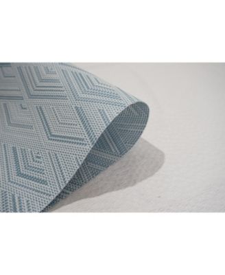  Diamond Woven Textilene Waterproof, Heat & Stain Resistant Washable Placemat 13x19'' - Set of 6