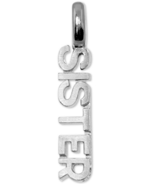 Alex Woo Sister Mini Charm Pendant In Sterling Silver