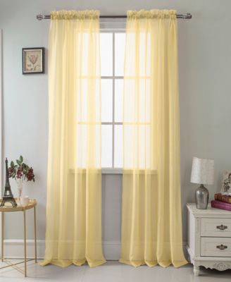 Ramallah Trading Celine Sheer Rod Pocket Curtain Panel - 55 x 90