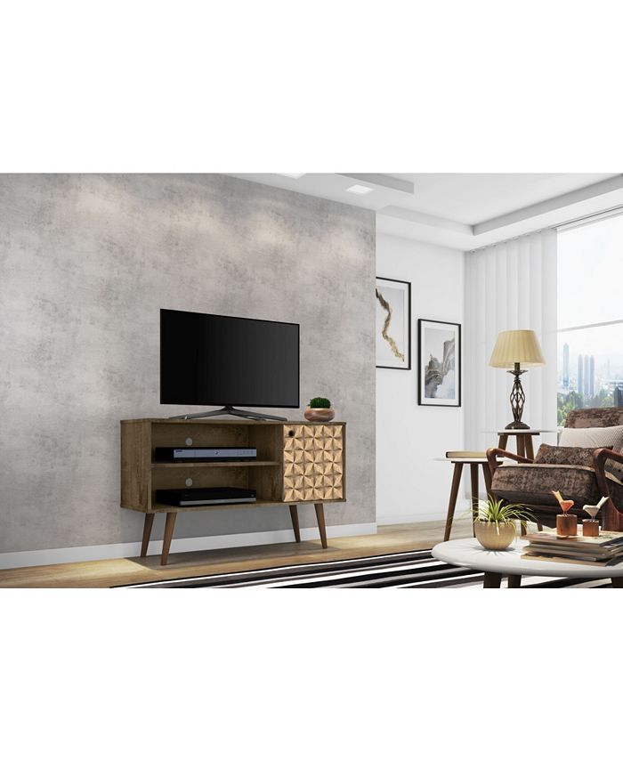 Manhattan Comfort Liberty 42.52" Mid Century Modern TV Stand with 2