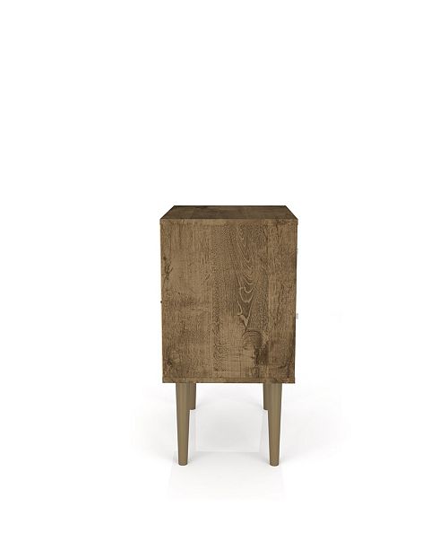 Manhattan Comfort Liberty Mid Century Modern Nightstand 2 0 With