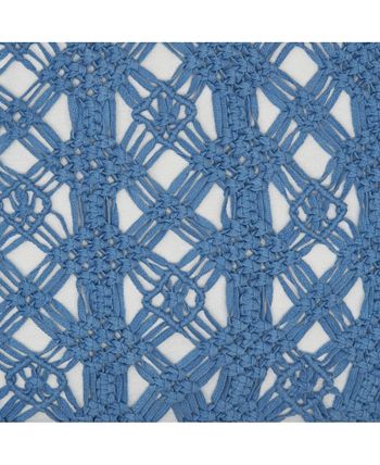 carol & frank - Clyde Santorini Hand Macrame Pillow, 14" x 22", Santorini