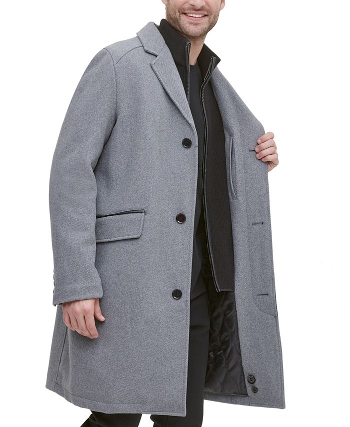 Cole Haan Men's Twill Bibby Overcoat Sale | bellvalefarms.com