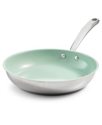 Martha Stewart Collection - Culinary Science Nonstick Stainless Steel Pink Fry Pan