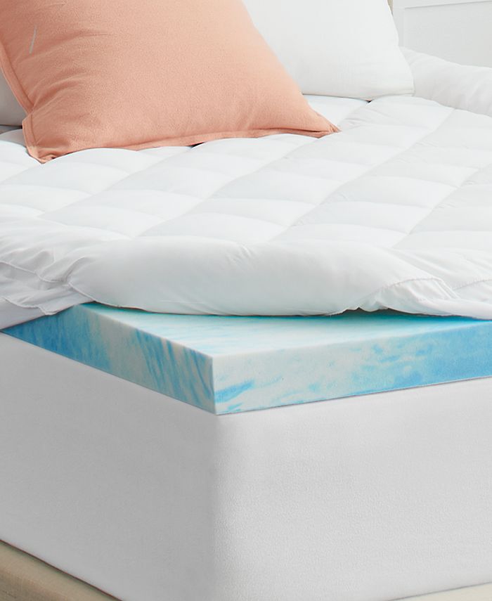Sealy 4" Gel + Comfort Mattress Topper with Pillowtop Cover, Queen Macy's