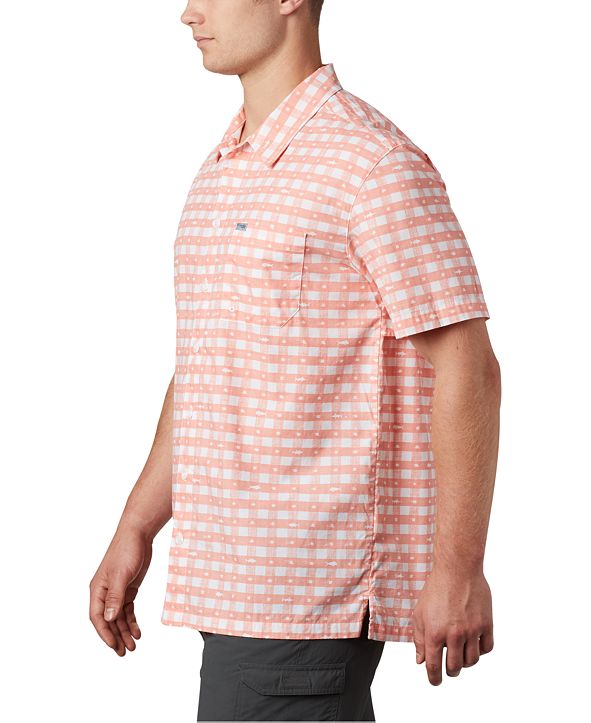 Columbia Trollers Best Chemise à Manches Courtes randonnée, ICY Morn/Gribouillé, 2X Homme