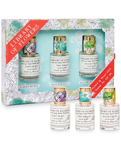 Library of Flowers 3Pc. Variety Eau de Parfum Gift Set & Reviews All