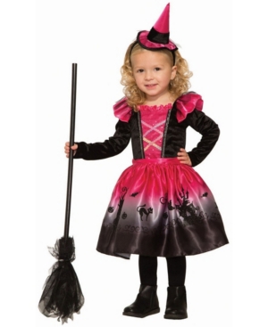 Buyseasons Kids'  Baby Girls Deluxe Spooky Witch Costume In Pink