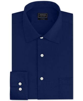 Arrow Men's Classic-Fit Stretch Performance Dress Shirt - Macy's