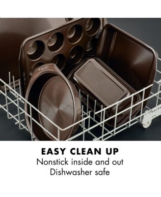Symmetry Nonstick Chocolate Brown 5-Pc. Bakeware Set