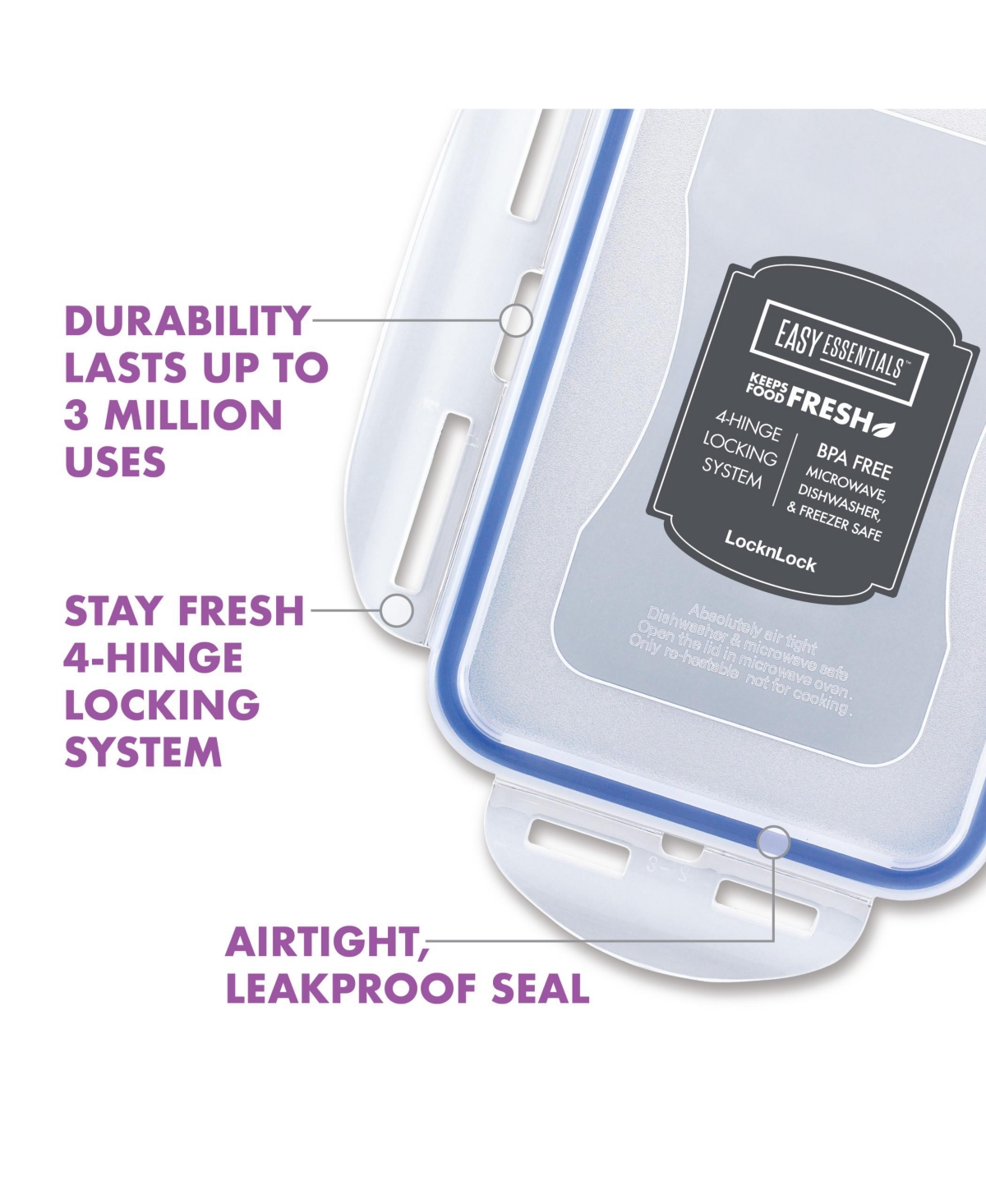 Lock n Lock Easy Essentials Rectangular 14-Pc. Food Storage Container Set