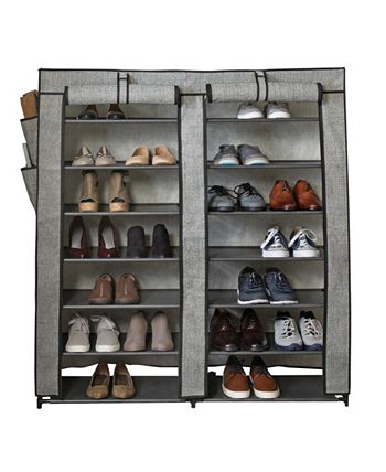 Simplify 7-Tier Double Wide 14-Shelf Shoe Closet