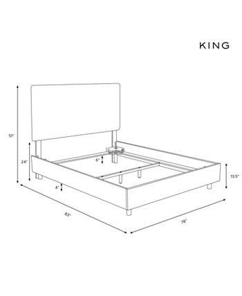 Furniture - Paiton Bed with Nailhead Trim - King