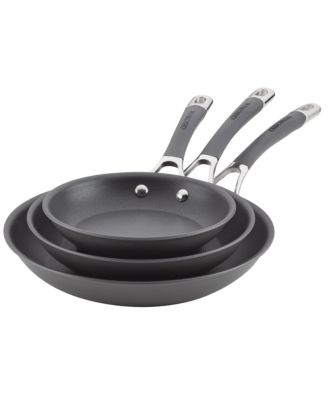 Circulon - Radiance Hard-Anodized Nonstick Skillets, Set of 3, Gray