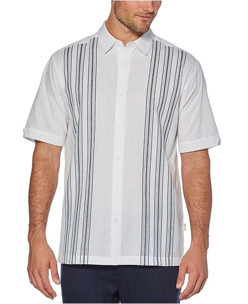 Cubavera Men S Striped Panel Shirt Reviews Casual Button