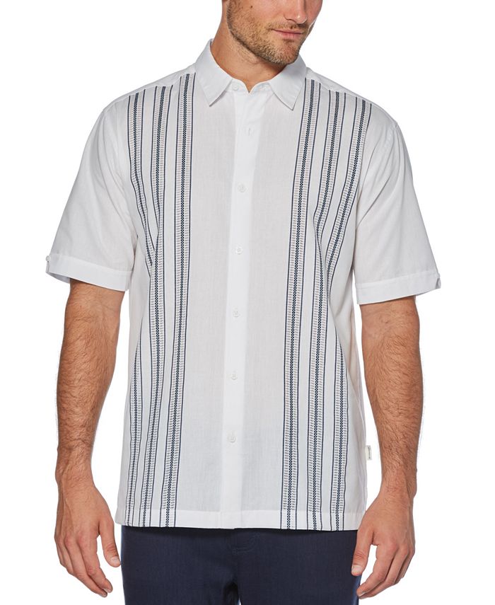 Cubavera Men's Striped Panel Shirt - Macy's