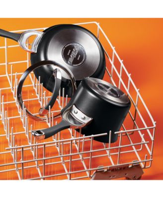 Symmetry Hard-Anodized Nonstick Induction Casserole Pan with Lid, 5.5-Quart, Black