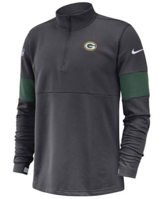 Men's Nike Green Bay Packers Sideline Coaches Short Sleeve Quarter-Zip Jacket Size: Medium