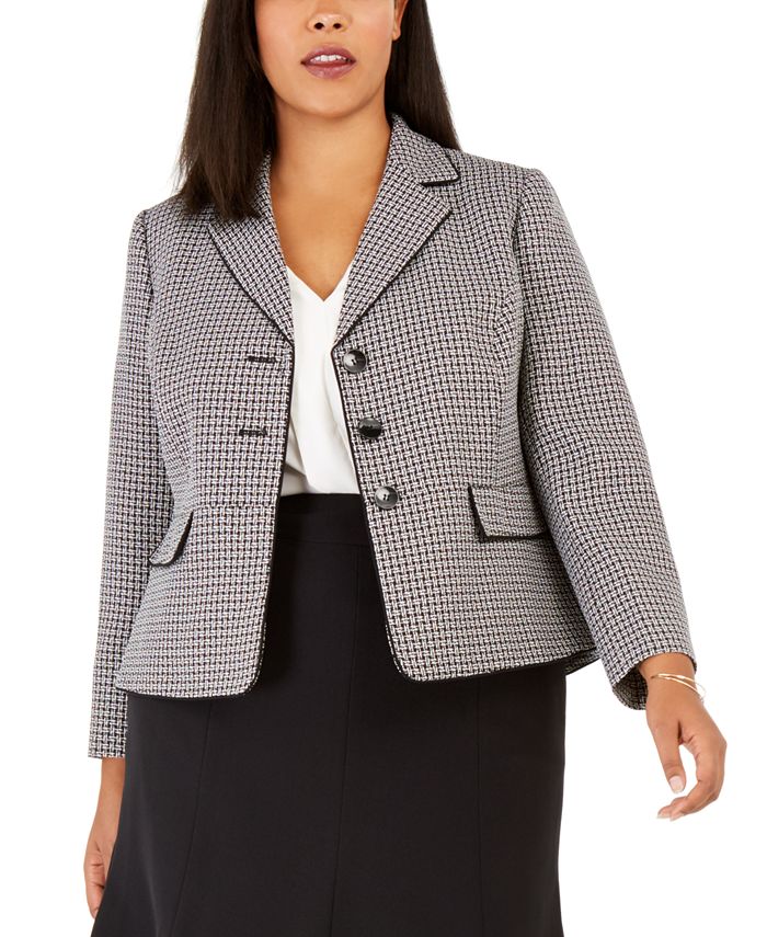 Le Suit Plus Size Tweed Skirt Suit Macy's
